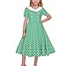 Girls 50s Vintage Polka Dot Swing Party Dress Retro Rockabilly Audrey Style Wedding Casual Skater Dress for Kids 5-14 Years