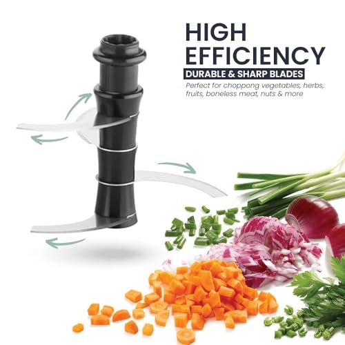 Image of Manual Hand Push Vegetable Chopper for Kitchen Use 650 ml | Plastic Body & Stainless Steel Blade | Onion Cutter for Ginger, Garlic, Salad, Tomato, Potato | BPA Free | Pack of 1