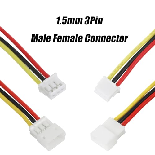20 pares conector eléctrico micro ZH1.5mm 3 pines miniatura 5