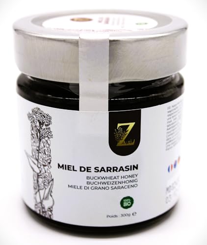 Miel Cru de Sarrasin - 300g- 100% Naturel, Récolté dans les régions bretonnes, un miel Pur et unique.
