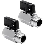 Beduan 1/2' Brass Mini Ball Valve NPT Female x Male Shut-Off Valve(Pack of 2)