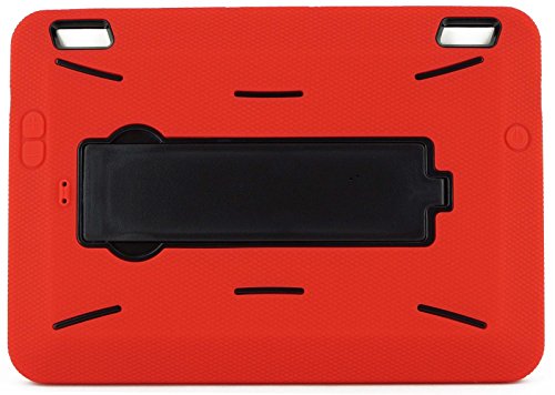 Amazon Kindle Fire Hdx 7 Inch Case (2013 Version) [Not For Kindle Fire Hd 7] Heavy Duty Hard Hybrid Protective Air Cushion Horizontal & Vertical View Kickstand Tablet Case Cover (Red/Black) #TOP2