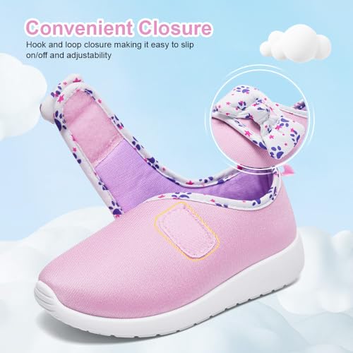 Image of nerteo Toddler Girl Shoes Lightweight Slip On Sneakers for Kids