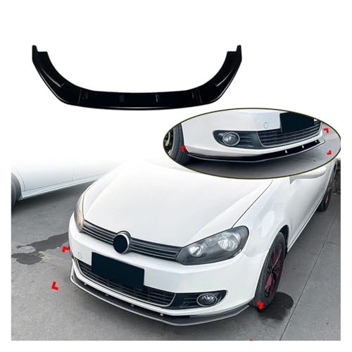 Séparateur lèvre menton Golf 6 MK6 avec diffuseur déflecteur avant noir