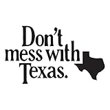 NBFU Dont Mess with Texas (Black) (Set of 2) Premium Waterproof Vinyl Decal Stickers for Laptop Phone Accessory Helmet Car Window Bumper Mug Tuber Cup Door Wall Decoration