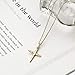 DI-235 Cross Star Pendant Necklace Gold Elegant 18K Women Silver Jewelry Birthday Gift-with Package-