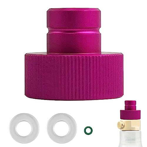 Choonjin Lila Adapter Duo Quick Connect CO2 Zylinder, TR21-4-Gewinde, Quick-Adapter Schnelladapter für CO2 Soda Wasser-Sprudler Duo, Kompatibel mit Duo/Terra/Art Sprudelwasserbereiter