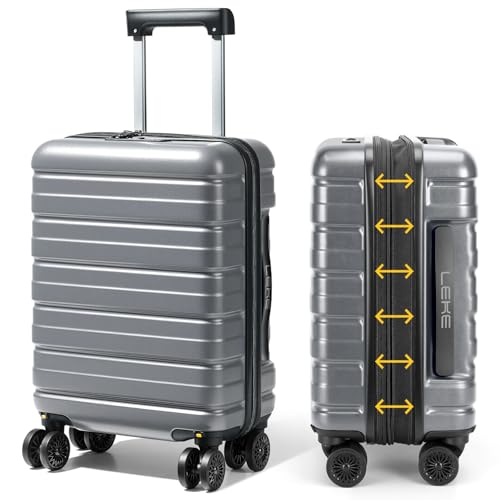 Lekesky 18" Expandable Hard Shell Carry-On with TSA Lock