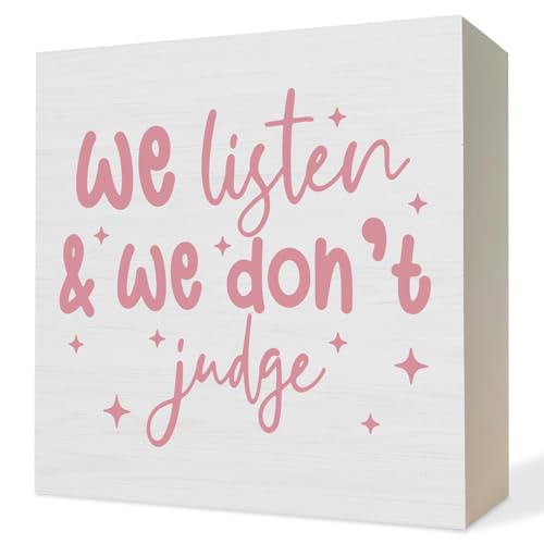 Pink-Office-Wooden-Box-Sign-DecorPink-Counselor-Therapist-Girly-Office-Inspirational-Wood-Block-Plaque-Signs-Gifts-for-Women-Mental-Health-Desk-Table-Shelf-Decor5x5-Inch Pink Office Wooden Box Sign Decor,Pink Counselor Therapist Girly Office Inspirational Wood Block Plaque Signs Gifts for Women Mental Health Desk Table Shelf Decor,5x5 Inch - Image 1