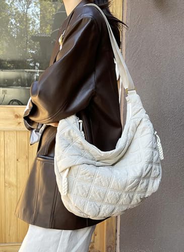 Image of Nylon Crescent Crossbody Bag for Women Shoulder Tote Handbag Casual Sling Bag Dumpling Purse Bag for Outdoor Travel