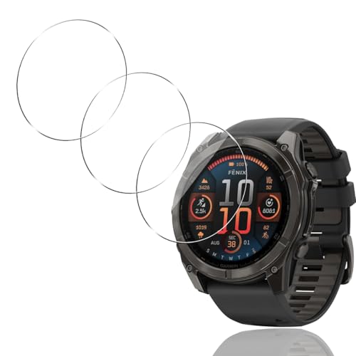 【3枚セット 日本旭硝子製】 用 GARMIN fēnix 8 51mm ガラスフィルム ケース 用 ガーミンfēnix 8 Sapphire AMOLED 51mm フィルム 保護 フィルム 用 fēnix8Sapphire Dual Power ガラス 液晶 SGS認証 超薄型 9H硬度 全面保護 反射低減 水や油に強い 高感度タッチ 耐衝撃 飛散防止 気泡防止 自動吸着 貼り付け簡単