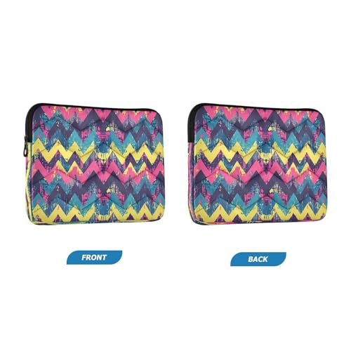 Funda para portátil de 13-14 pulgadas con diseño zigzag impermeable miniatura 2