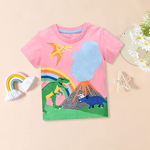 Toddler Girls Boys Graphic T-Shirt Short Sleeve Crewneck T Shirts Cute Shar𝐤 Printed Shirts Cotton Kids Summer Tee Tops2