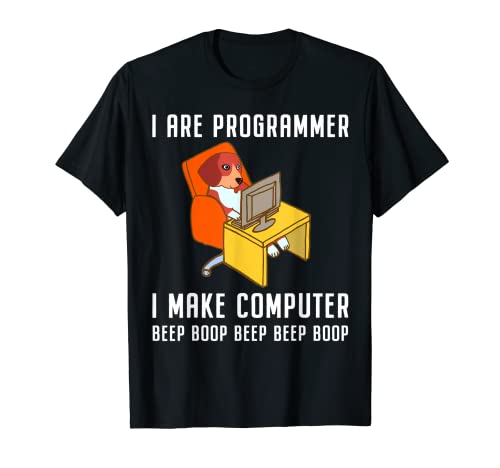 Funny I Are Programmer Coding Nerd Beagle Dog T-Shirt