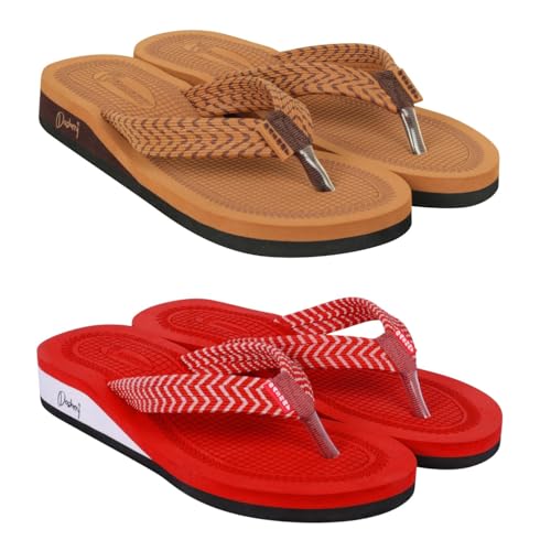 Image of Dashny Women's (1435-1434) |Extra Super Soft Comfortable Slippers |Tan Brown Casual Slides Slippers