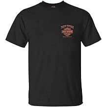 Men's Eagle Piston Short Sleeve Crew-Neck Cotton T-Shirt - Black