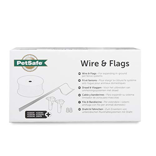 PetSafe Erweiterung für unsichtbaren Hundezaun, Haustierzaunsystem, 50 Markierungsfähnchen, 150m Zusatzkabel für Hunde von 6 Monaten+