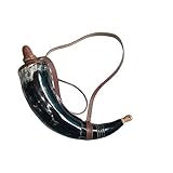 Muzzle-Loaders Authentic Black Powder Horn w/Leather Strap - MZ1451