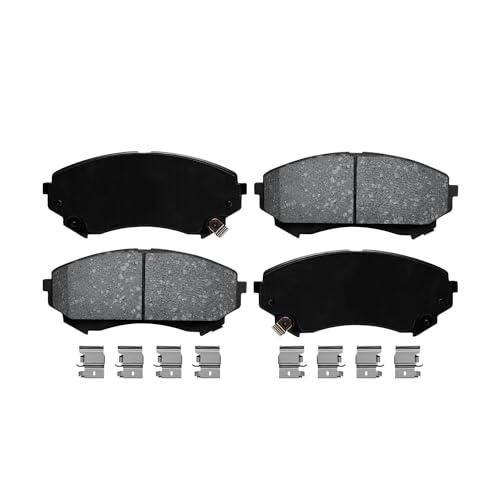 Image of Detroit Axle - Front Brake Pads for 2008-2014 Cadillac CTS, Ceramic Brake Pads w /Hardware Replacement