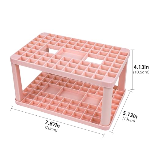 Image of Paint & Makeup Brush Holder, Square Plastic Organizer for Cosmetic Brushes, Art Pens, Pencils, Markers, Calligraphy Pens, Small Tools Storage
