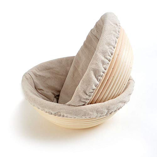 Round 9 inch Bread Proofing Basket Set