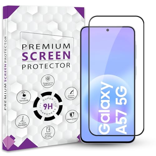 Image of Premium Tempered Glass Screen Protector Guard For Samsung Galaxy A57 5G (6.7 Inch, Pack of 1) | Edge to Edge Coverage With Easy to installation kit