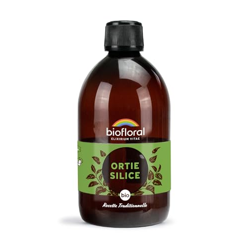 BIOFLORAL - Ortie-Silice - Buvable - Organique Et Naturelle - Articulation Et Vitalité - Soin De La Peau - Certifiée DEMETER & Bio - Fabrication Française - 500 ml