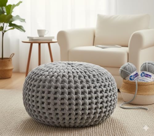 Image of ProKart Premium Blankie Wool, Plush & Cuddly, Chenille Yarn Supersoft Hand Knitting Wool Ball | Blanket Thick /Mottu Yarn Ball Suitable for Hand Knitting and Crocheting for Baby, Adult, Sweaters, caps, Throws, Home Furnishing, Scarves, Blankets (Dark Grey, 100gms x 1 Pack)