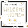Beige Welcome Home Letters Balloons Banner home Sweet Home Balloons Real Estate For House Warming Party Decorations/Housewarming Party Decor/Welcome Home Baby decorations/Family Reunion Decorations #1