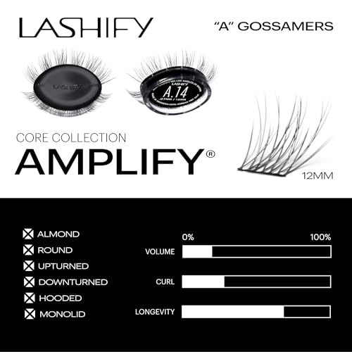 Lashify Control Kit - Complete DIY Eye Lash Starter Set - Amplify Gossamer Black 10mm, 12mm, White Travel Case, Petite Wand - Thumbnail 5