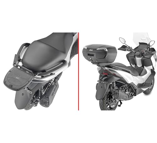 Baúl Givi E455NT Monolock de 45 litros con soporte para moto Zontes 350 E 2