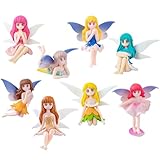 BLAPNK 8 Pcs Tinkerbell Figure Cake Topper Doll Toys Party Decorations Miniature Princess Fairies Figurines Fairy Garden Angel Accessories Ornaments Outdoor Decor Birthday Gifts for Girls