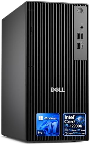 Dell Desktop Tower, Intel Core i9-12900K(16 Cores, 24 Threads) Processor, 32GB DDR5 RAM, 1TB PCIe SSD, Dual 4K Monitor Support (HDMI & DP), Wi-Fi, Bluetooth, USB-C, Windows 11 Pro, Wired KB & Mouse