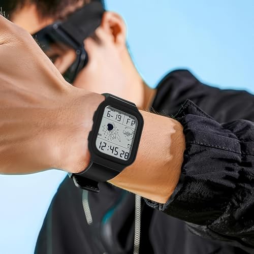 Image of Unisex Digital Sports Watch with Luminous Display Waterproof Wristwatch for Kids