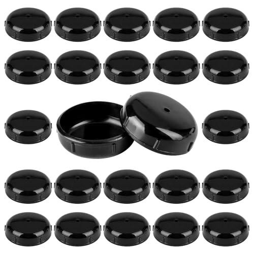 Hebterrka 24er Pack Schmiedeeiserne Terrassenmöbel Füße Kappen, 1-1/2 Zoll Runde Kunststoff Outdoor Stuhlbein Kappen, Ersatzkappen für Metallstühle