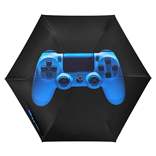 image for Oyihfvs Video Game Joystick Gamepad in Blue Neon Lights Isolated on Bl