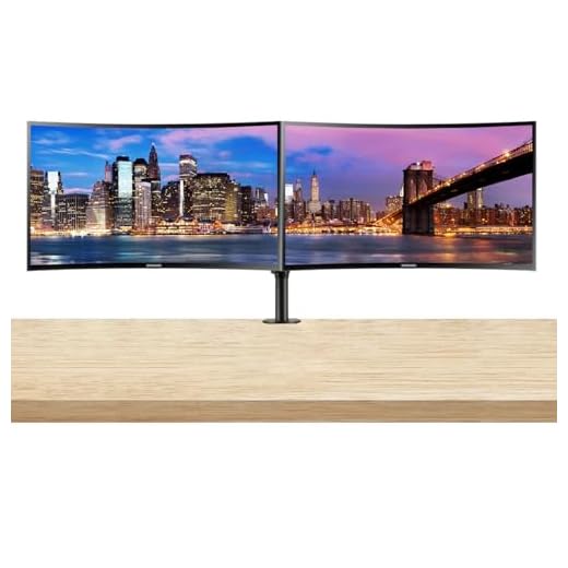 Samsung CF39 27-inch 1080P FHD Curved IPS LCD Professional TAA Compliant Monitor, 2-Pack Bundle with FreeSync, HDMI, VGA, Desk Mount Dual Monitor Stand (C27F390FHN), black