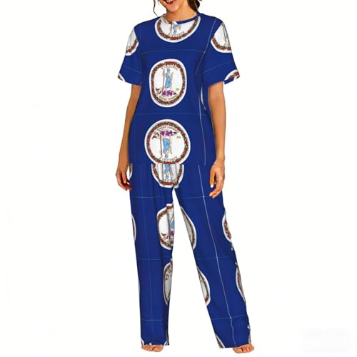 Pyjama imprimé Virginie femme doux fini les nuits inconfortables