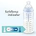 NUK First Choice Smooth Flow Anti-Colic Bottle, Peach, 5 oz. Baby Bottle with SafeTemp Temperature Indicator, Newborn Essentials, 4-Pack