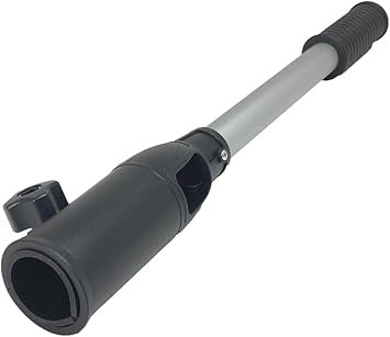 Pactrade Marine Boat Tiller Handle Extension Ergonomic Grip Anodized Aluminum Tubing Suitable for Outboard and Hand-Operated Universal Trolling Motor Fixed Length 17.5"