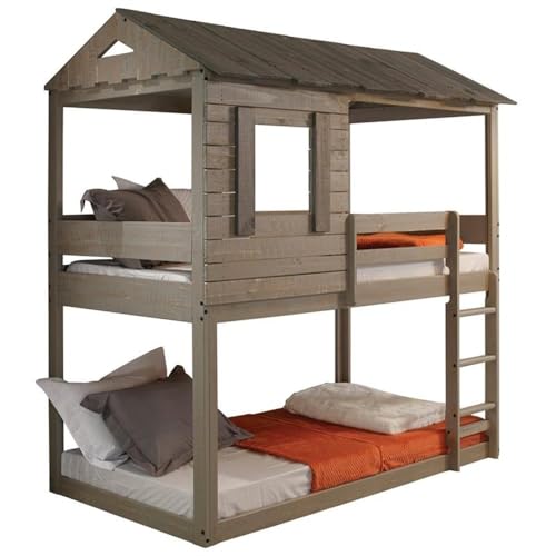 Acme Darlene Rustic Gray Twin Bunk Bed