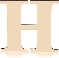 Vista 10 de Letras de madera en blanco de 12 pulgadas, letras de madera sin terminar de 1/4 pulgadas de grosor, letras decorativas del alfabeto para decoración