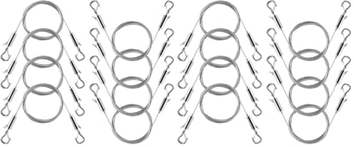 Image of Stainless Steel Picture Hanging Wire, Heavy Duty 100lbs, 8PCS 6.6FT (Pack of 2)