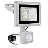 Pratique Práctico proyector con sensor de movimiento con interruptor de palanca. La distancia de detección es de 10 M y el ángulo de detección es de 180 grados. Las cuentas de lámpara LED súper brillantes SMD2835 le brindan una experiencia de iluminación súper brillante, ahorrando el 85% de los costos de electricidad.