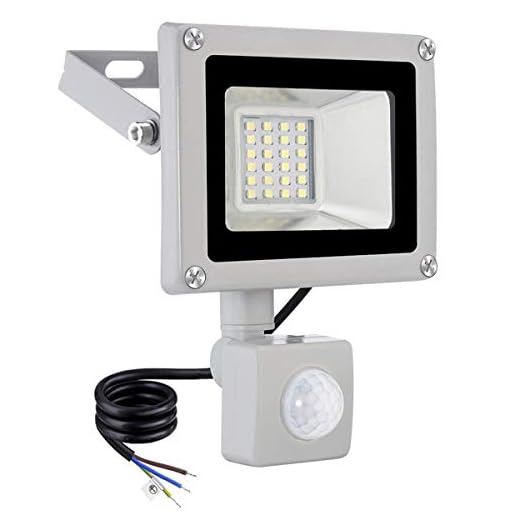 20W Utomhus Strålkastare med Rörelsesensor 1600LM Utomhus Vägglampa 6500K Kallvit Vattentät IP65 Säkerhetslampor, Verkstadsbelysning Spotlight för Garage Gård Lager Verkstad