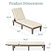 Best Choice Products Outdoor Lounge Chair, Resin Patio Chaise Lounger for Poolside, Backyard, Porch w/Seat Cushion, Adjustable Backrest, 5 Positions, 330lb Capacity - Brown/Ivory