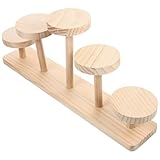 Présentoir à bijoux : fabriqué en bois massif de qualité, finement poncé et poli, présentoir à plusieurs niveaux, pour une utilisation , support en bois