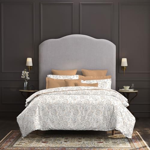 Image of Trident Nectarsoft King Size Bedsheet, 100% Cotton Bedsheet for Double Bed, 5-Piece Set (1 Bedsheet with 4 Pillow Covers) Superior Softness, 400 Thread Count, Luxurious Finish - Adelia Beige