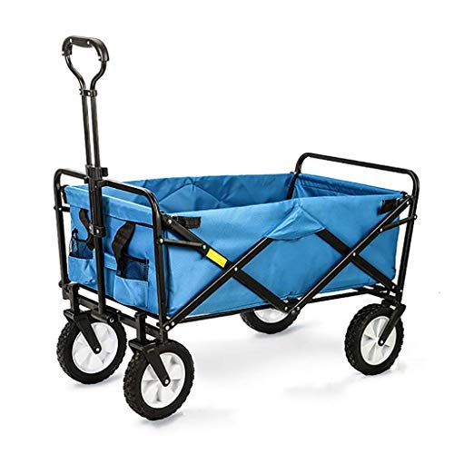 Carrito plegable multiusos para jardín y compras, estructura metálica y tela Oxford 600D, carga hasta 80Kg miniatura 1