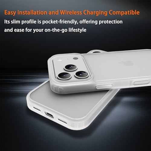 Image of iPhone 18 pro max /17 pro max Case,Translucent Matte(Frosted White)
